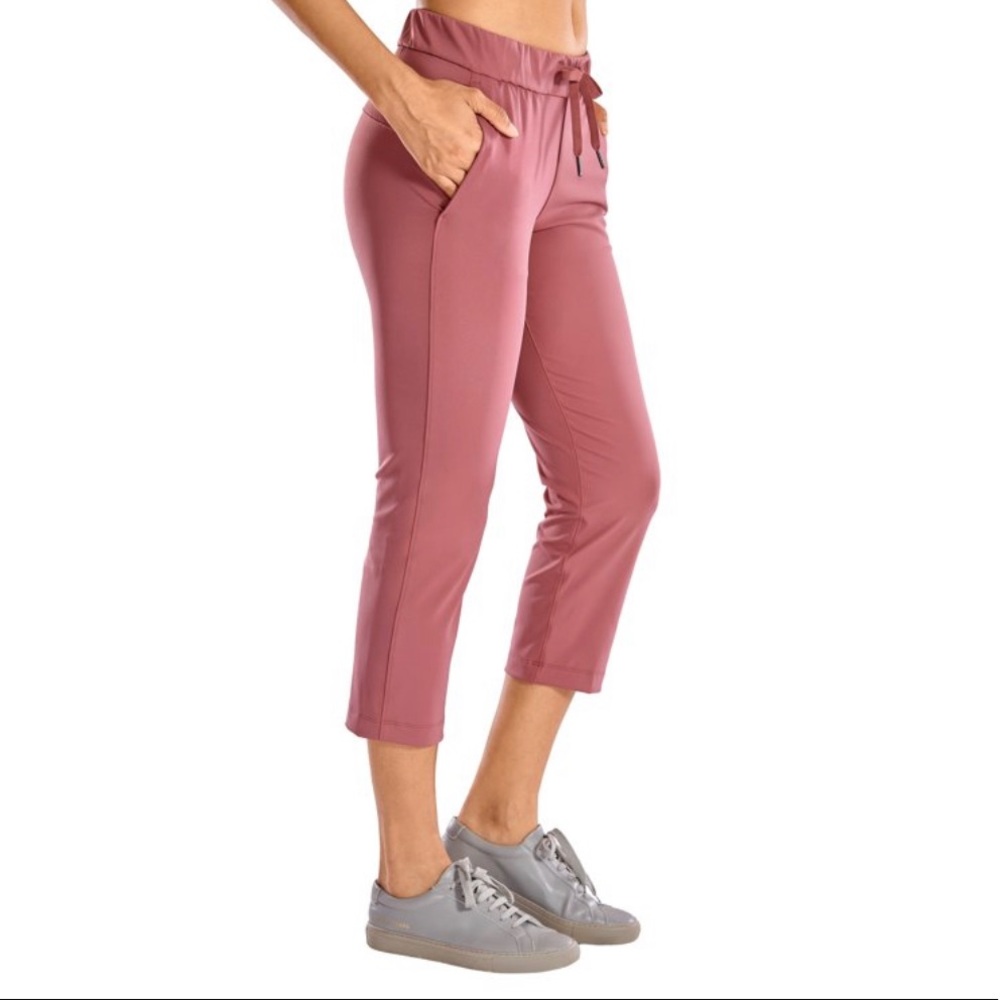 Crz Yoga Stretch Cropped Pants with Pockets 23'' - Misty Merlot / XS